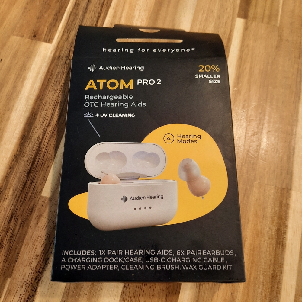 ATOM PRO2 Rechargeable OTC Hearing Aids - Beige